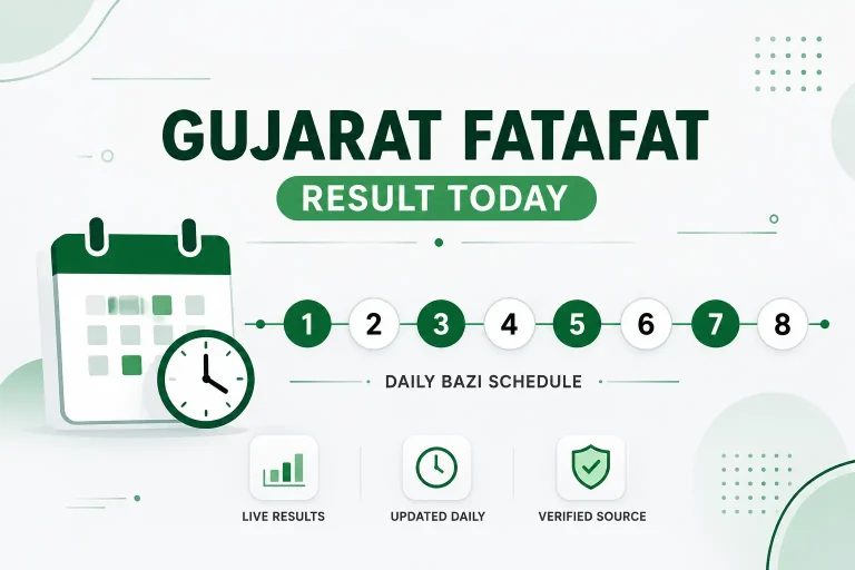 Rajdhani Fatafat result dashboard showing today's bazi chart, round timings, patti and single numbers, result status, and historical results.