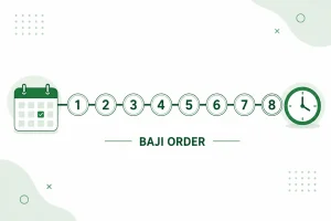 Kolkata Fatafat result table showing Baji rounds in chronological order with Patti and Single entries